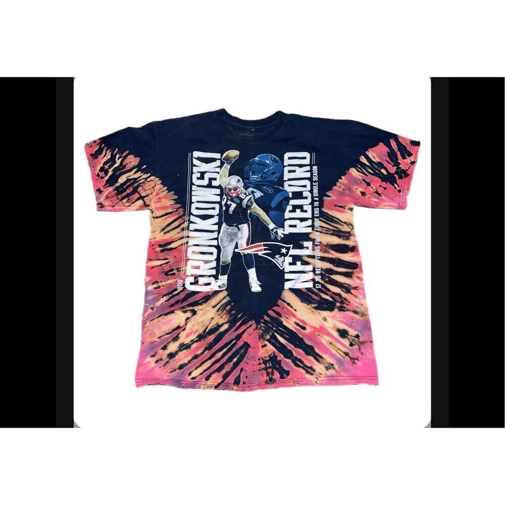 New England Patriots Rob Gronkowski NFL Record Tie-Dye Tee